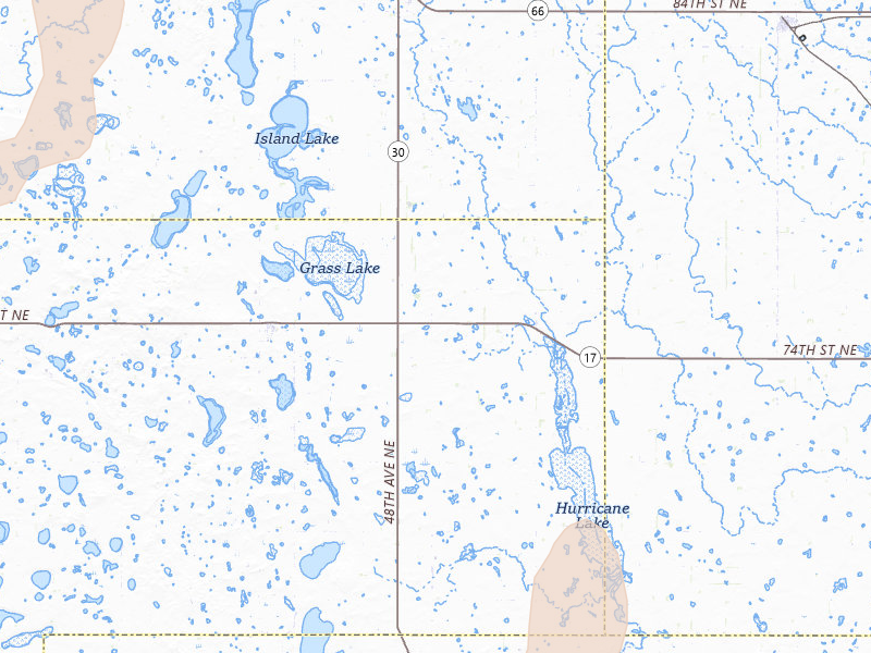 Radar-estimated hail-size map of the storm over Wolford, ND on Jun 9, 2026