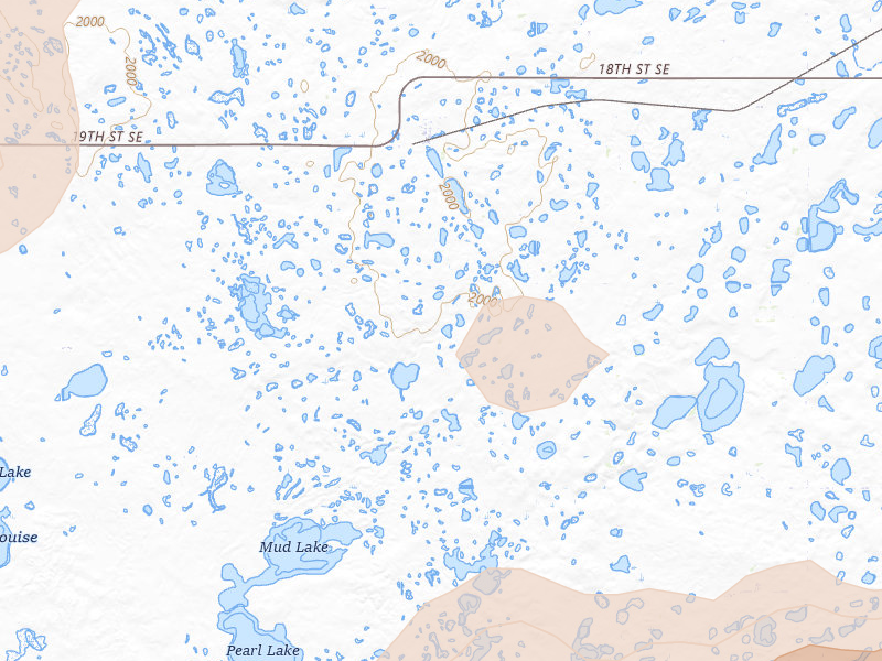 Radar-estimated hail-size map of the storm over Woodworth, ND on Aug 11, 2026