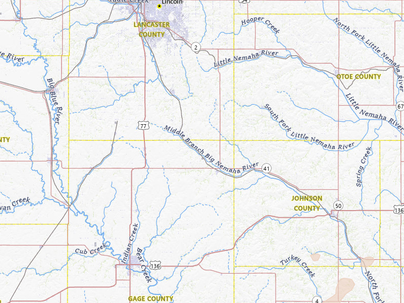 Radar-estimated hail-size map of the storm over Adams, NE on Mar 5, 2026