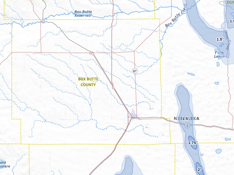 NEXRAD radar-signature map of the hail storm over Alliance, NE on May 30, 2026