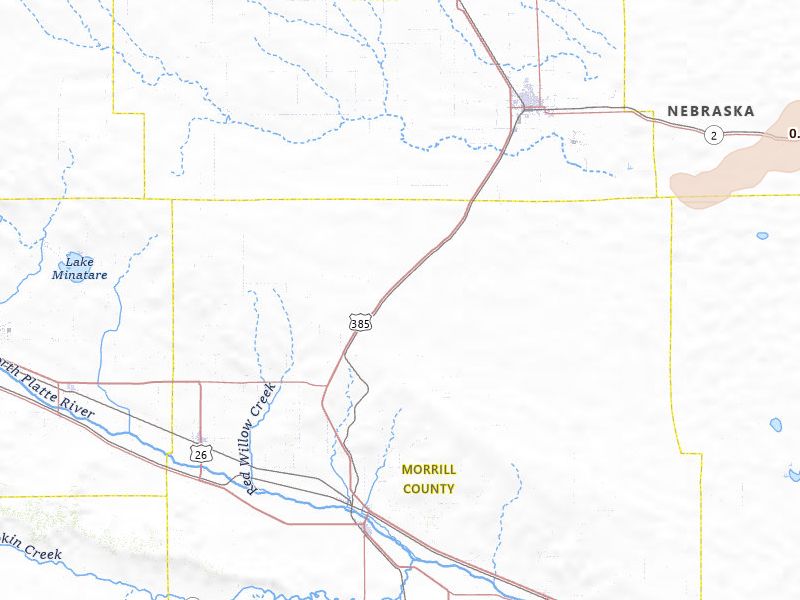 Radar-estimated hail-size map of the storm over Angora, NE on Jun 9, 2026
