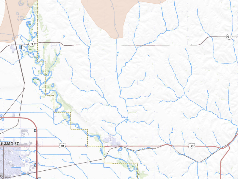 Radar-estimated hail-size map of the storm over Arlington, NE on May 17, 2026