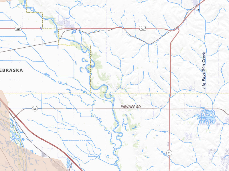 Radar-estimated hail-size map of the storm over Arlington, NE on Jul 8, 2026
