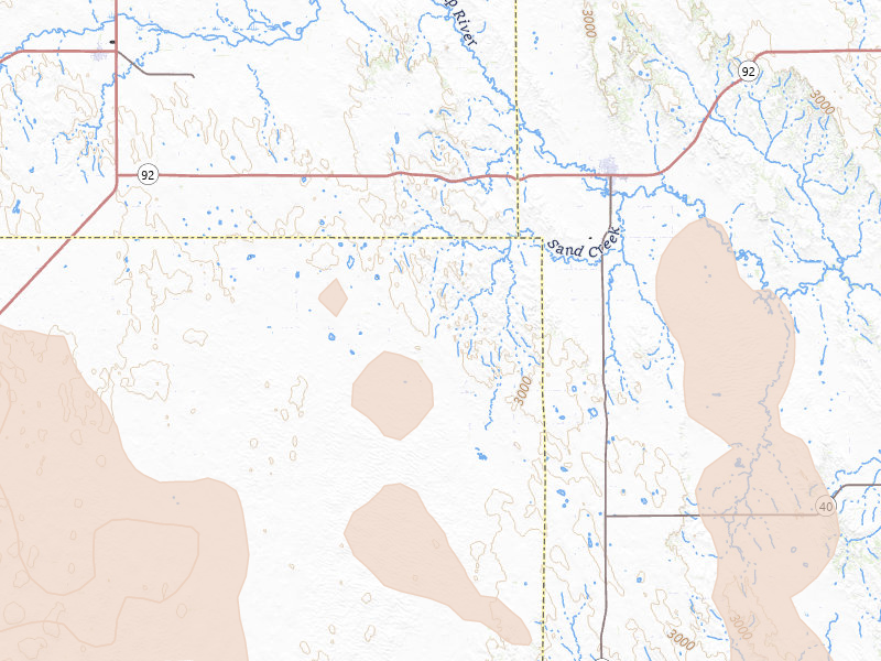 Radar-estimated hail-size map of the storm over Arnold, NE on Jul 9, 2026