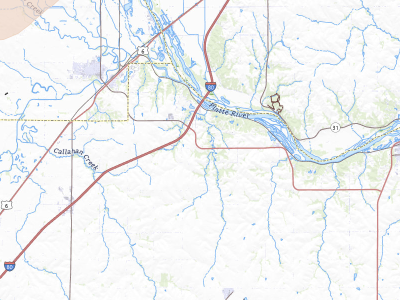 Radar-estimated hail-size map of the storm over Ashland, NE on May 16, 2026