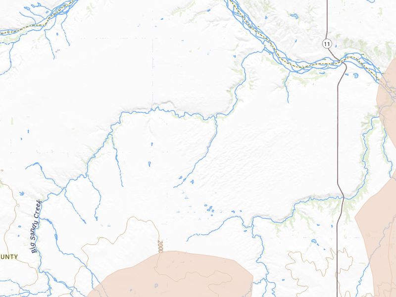 Radar-estimated hail-size map of the storm over Atkinson, NE on Jul 2, 2026