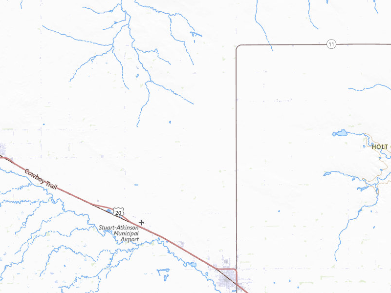 NEXRAD radar-signature map of the hail storm over Atkinson, NE on Aug 19, 2026
