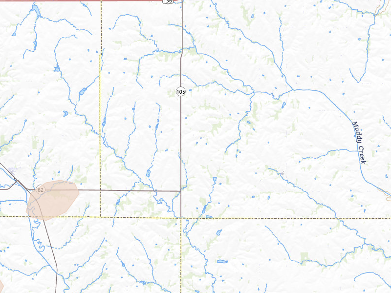 Radar-estimated hail-size map of the storm over Auburn, NE on Mar 5, 2026