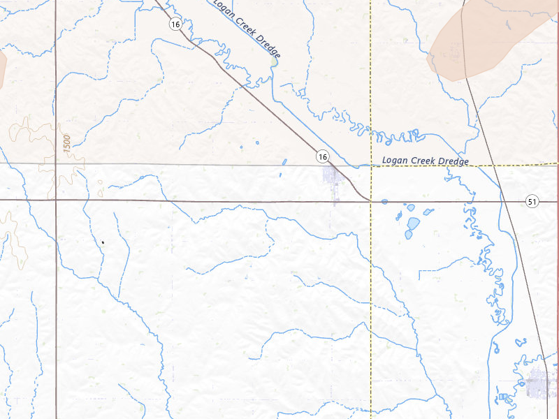 Radar-estimated hail-size map of the storm over Bancroft, NE on Jul 1, 2026