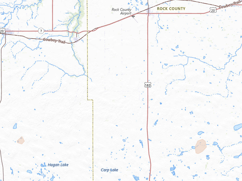 Radar-estimated hail-size map of the storm over Bassett, NE on Jun 3, 2026