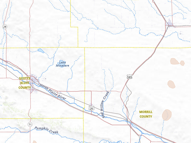 Radar-estimated hail-size map of the storm over Bayard, NE on May 29, 2026