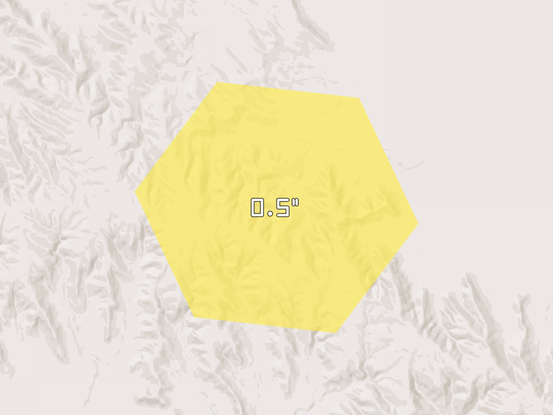 Hail map of Bayard, NE on Jun 9, 2026, hail up to 3"