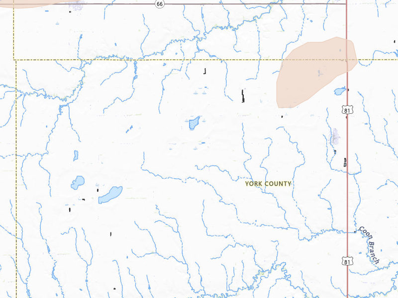 Radar-estimated hail-size map of the storm over Benedict, NE on Jul 8, 2026