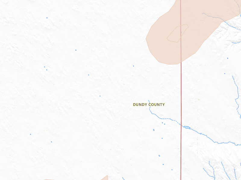 Radar-estimated hail-size map of the storm over Benkelman, NE on Jun 20, 2026