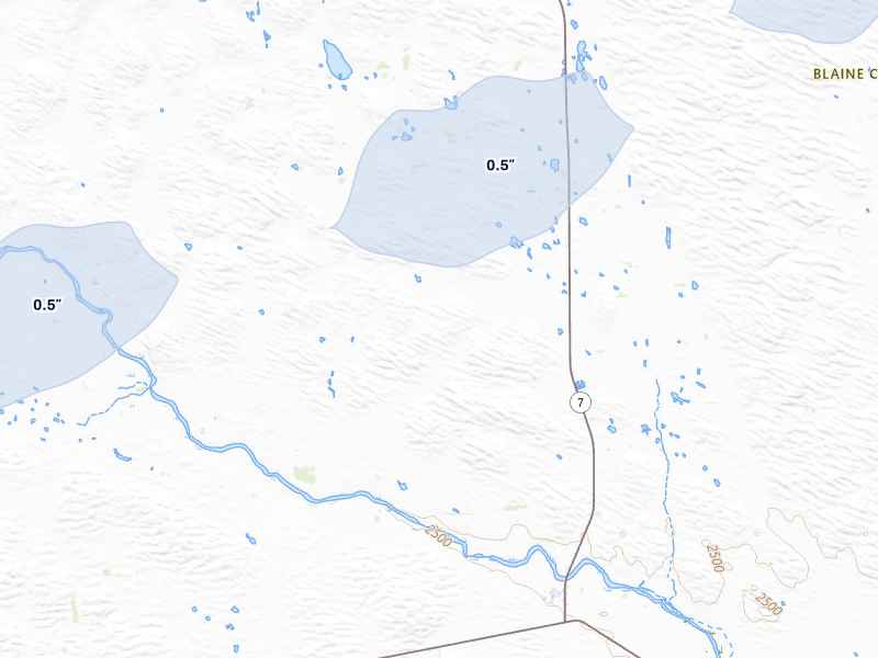 NEXRAD radar-signature map of the hail storm over Brewster, NE on Jun 29, 2026