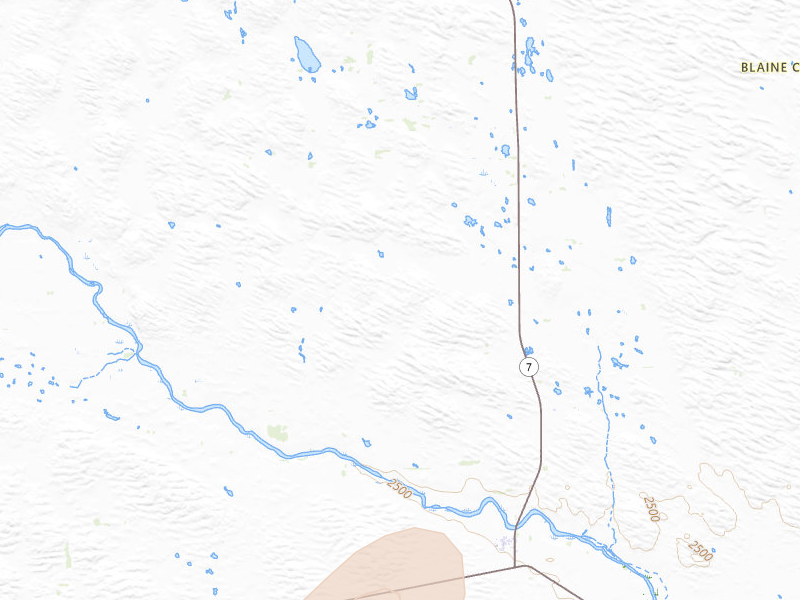 Radar-estimated hail-size map of the storm over Brewster, NE on Jul 2, 2026