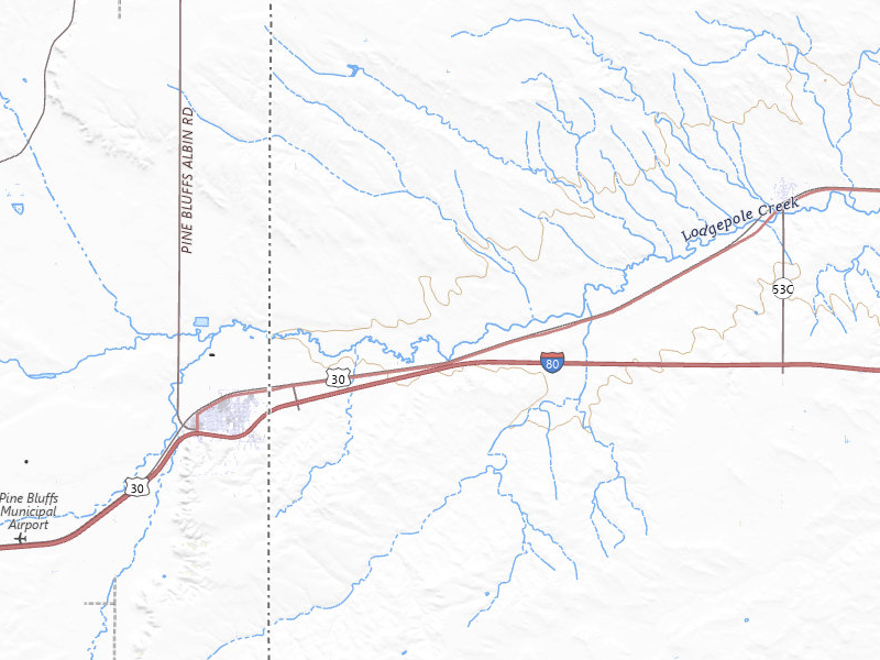 Radar-estimated hail-size map of the storm over Bushnell, NE on May 21, 2026