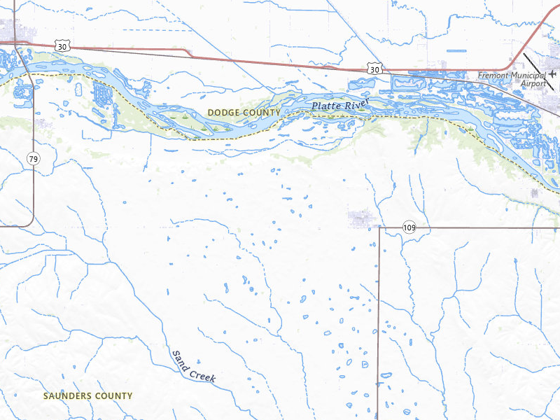 Radar-estimated hail-size map of the storm over Cedar Bluffs, NE on May 17, 2026