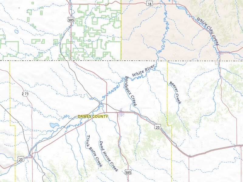 Radar-estimated hail-size map of the storm over Chadron, NE on Jun 9, 2026