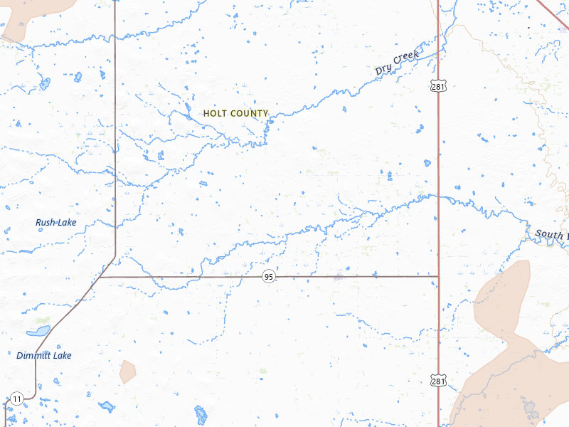 Radar-estimated hail-size map of the storm over Chambers, NE on May 25, 2026