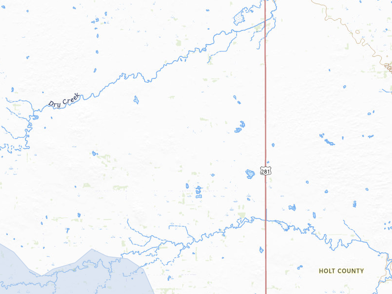 NEXRAD radar-signature map of the hail storm over Chambers, NE on Aug 21, 2026