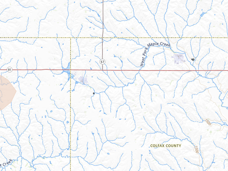 Radar-estimated hail-size map of the storm over Clarkson, NE on Jul 8, 2026