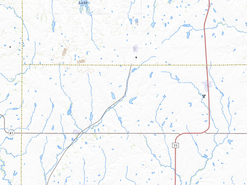 Radar-estimated hail-size map of the storm over Clatonia, NE on Mar 6, 2026