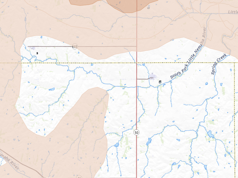 Radar-estimated hail-size map of the storm over Cook, NE on Jul 3, 2026
