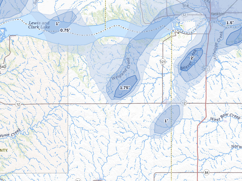 NEXRAD radar-signature map of the hail storm over Crofton, NE on May 17, 2026