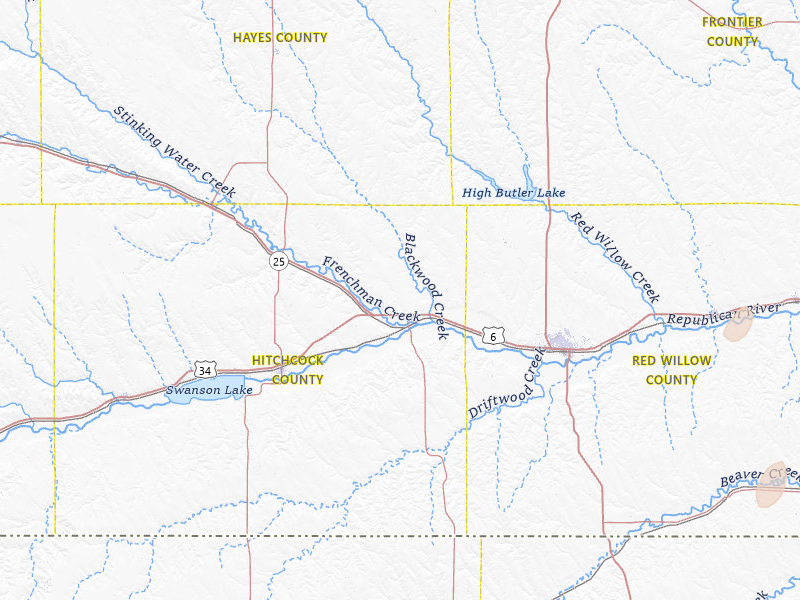 Radar-estimated hail-size map of the storm over Culbertson, NE on Jun 3, 2026