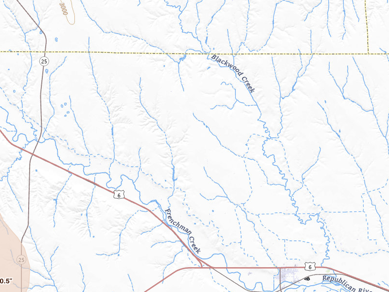 Radar-estimated hail-size map of the storm over Culbertson, NE on Jul 27, 2026
