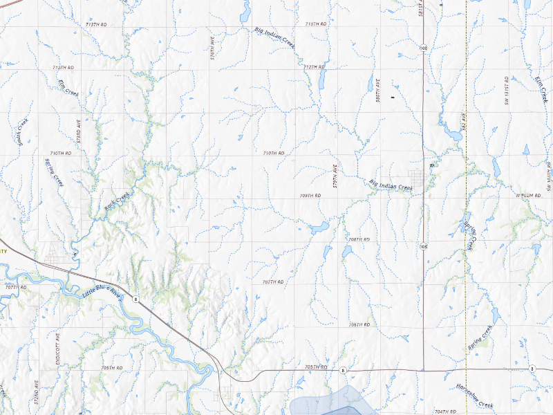 NEXRAD radar-signature map of the hail storm over Diller, NE on Aug 19, 2026