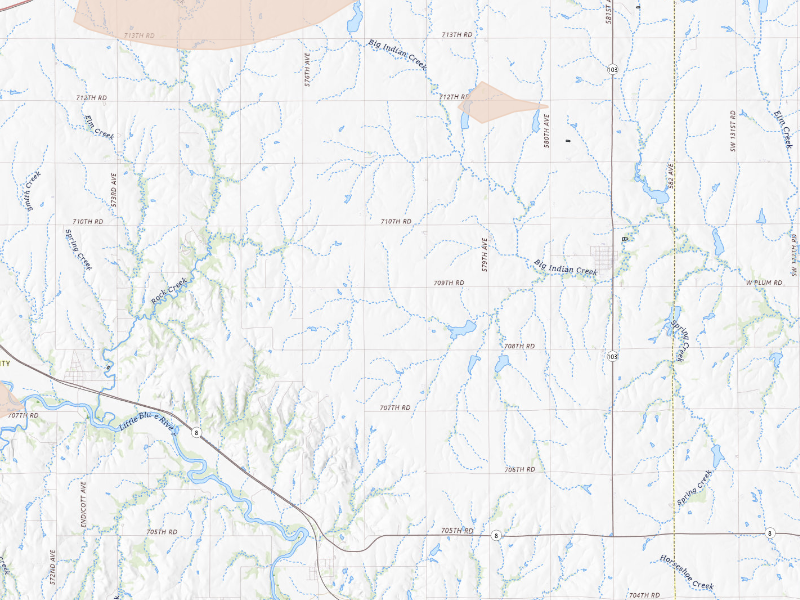 Radar-estimated hail-size map of the storm over Diller, NE