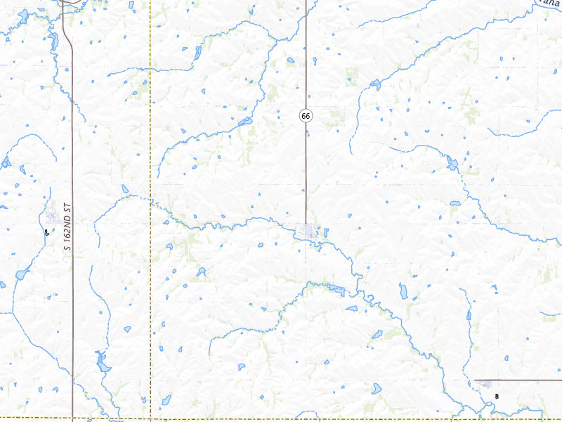 Radar-estimated hail-size map of the storm over Douglas, NE on May 16, 2026