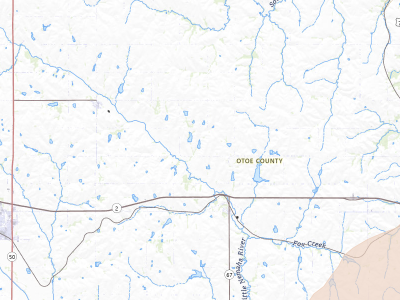 Radar-estimated hail-size map of the storm over Dunbar, NE