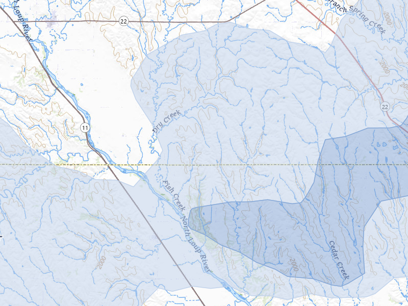 NEXRAD radar-signature map of the hail storm over Elba, NE on Jun 5, 2026