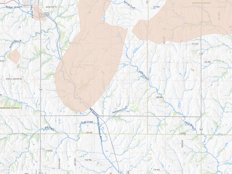 Radar-estimated hail-size map of the storm over Elk Creek, NE
