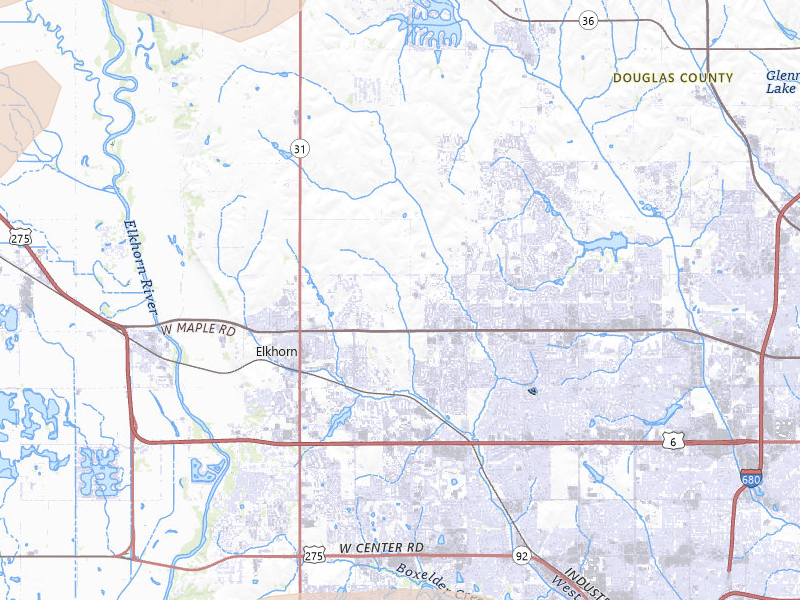 Radar-estimated hail-size map of the storm over Elkhorn, NE on Jul 3, 2026