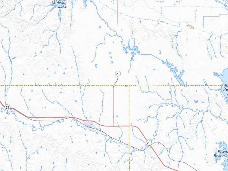 Radar-estimated hail-size map of the storm over Eustis, NE on Jul 9, 2026