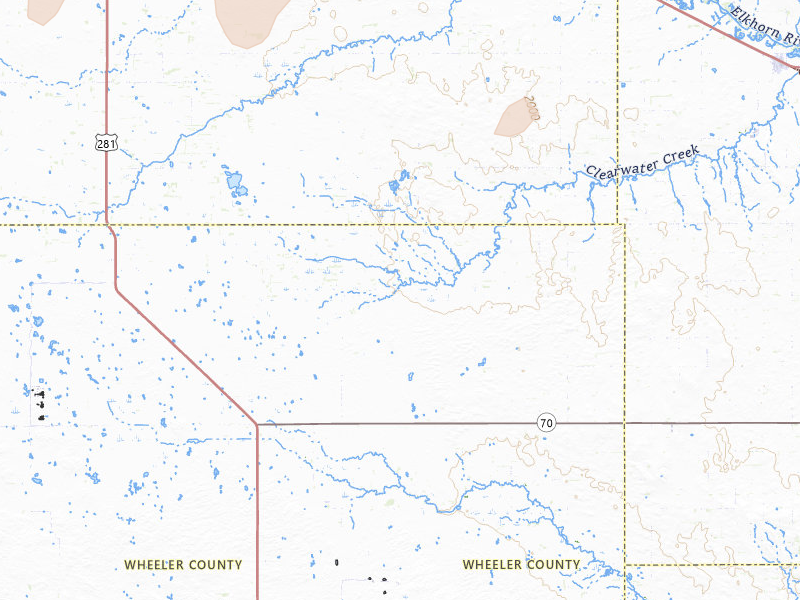 Radar-estimated hail-size map of the storm over Ewing, NE on Jun 30, 2026