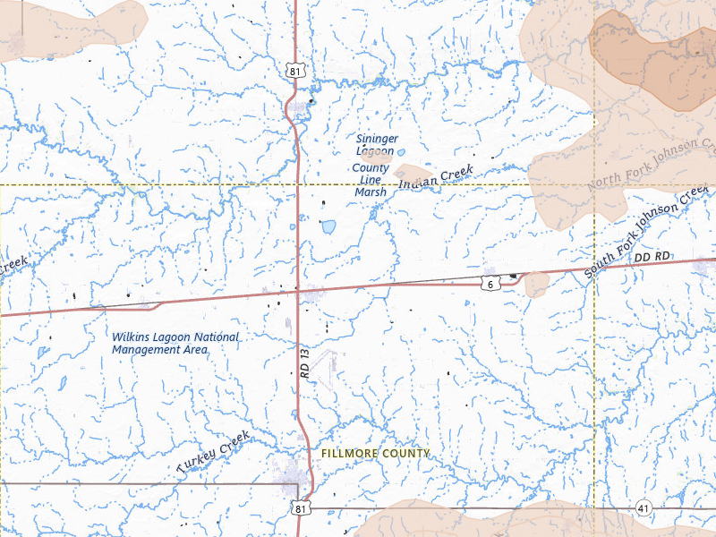 Radar-estimated hail-size map of the storm over Fairmont, NE on Jul 3, 2026
