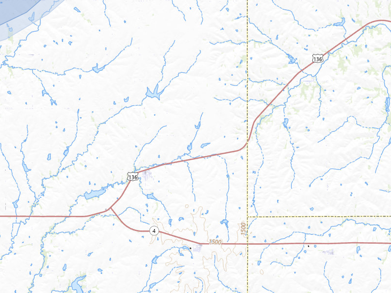 NEXRAD radar-signature map of the hail storm over Filley, NE on Jun 5, 2026