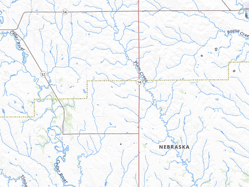 Radar-estimated hail-size map of the storm over Fullerton, NE on Jun 5, 2026