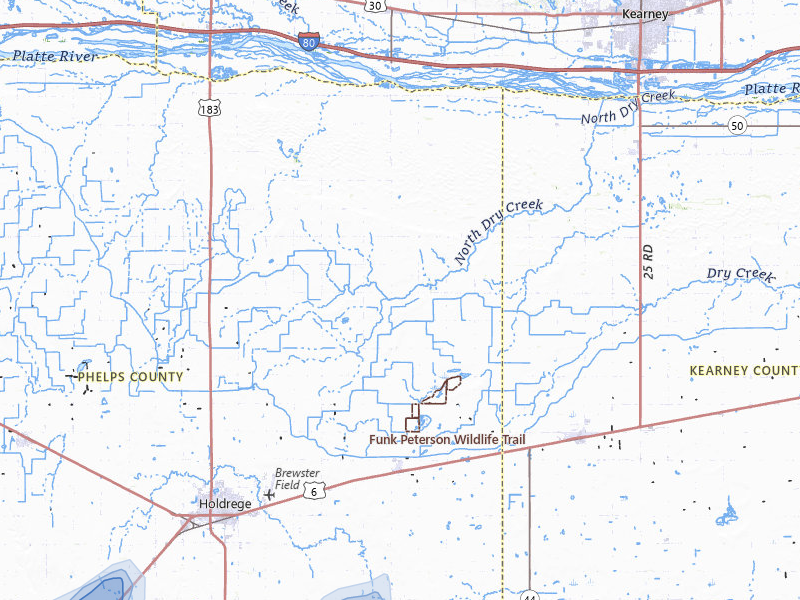 NEXRAD radar-signature map of the hail storm over Funk, NE on Jun 9, 2026