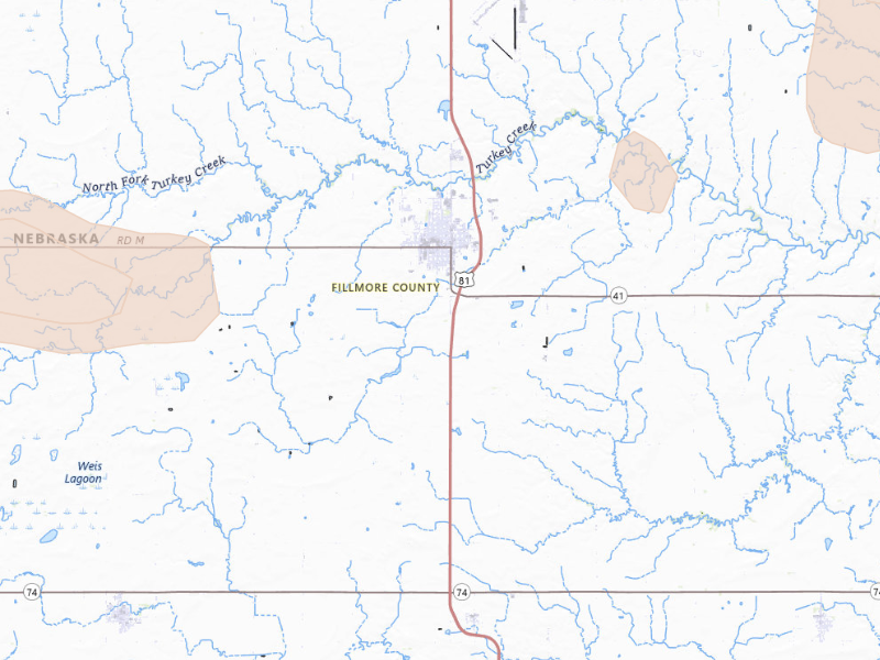 Radar-estimated hail-size map of the storm over Geneva, NE