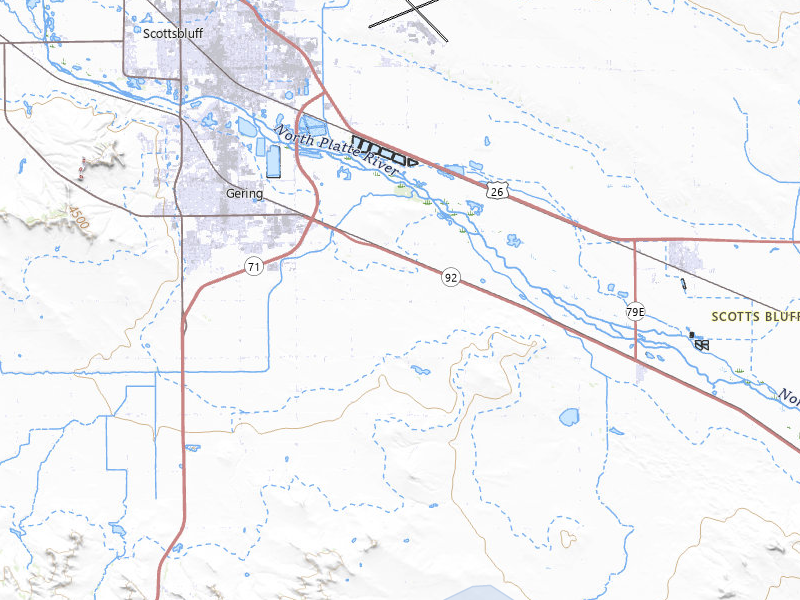 NEXRAD radar-signature map of the hail storm over Gering, NE on Jul 9, 2026