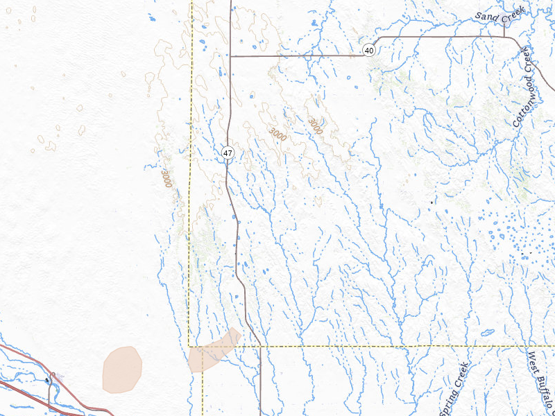 Radar-estimated hail-size map of the storm over Gothenburg, NE on May 16, 2026