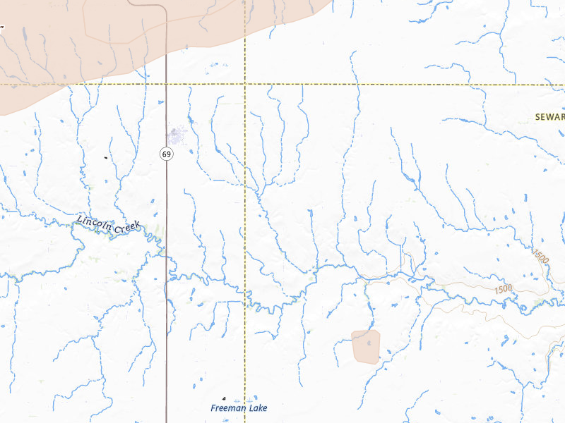 Radar-estimated hail-size map of the storm over Gresham, NE