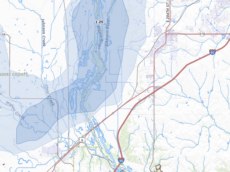 NEXRAD radar-signature map of the hail storm over Gretna, NE on May 16, 2026