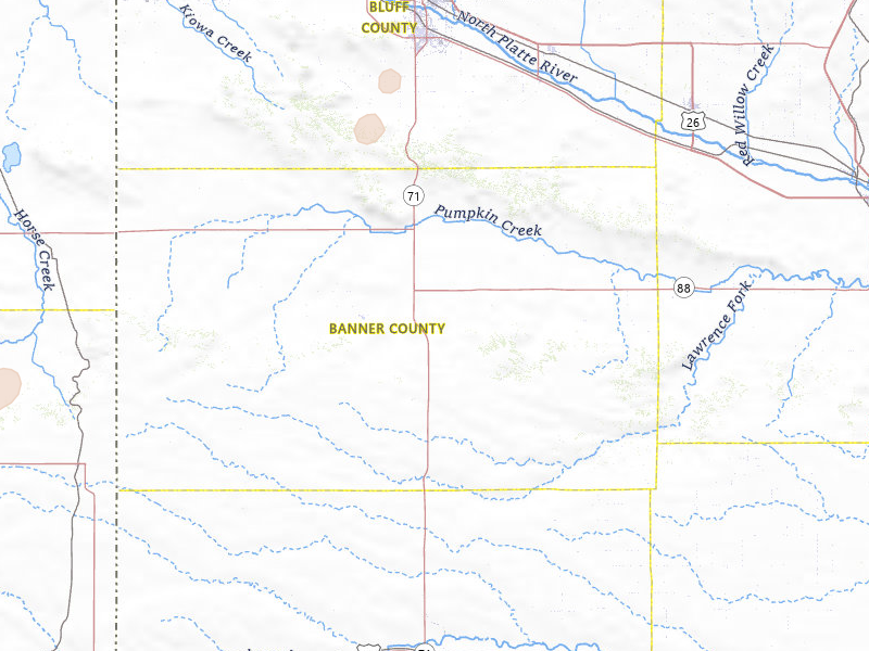 Radar-estimated hail-size map of the storm over Harrisburg, NE on Jul 7, 2026